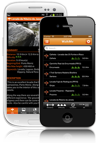 WalkMe es un guía móvil para iPhone y Android que ayudará a todos los senderistas a descubrir las levadas e rutas maravillosas de la Isla de Madeira e de los Azores, Portugal.